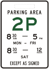 2時間の駐車可能